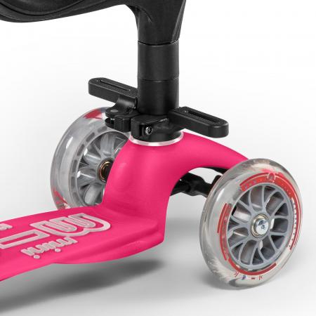 Różowa Mini Micro 3in1 Deluxe Plus - jeździk i hulajnoga Mini Micro Deluxe