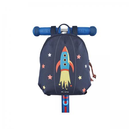Niebieski z rakietą plecak na hulajnogę Micro Rocket XS
