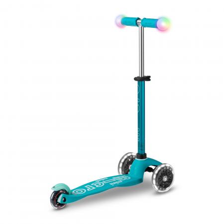 Hulajnoga Mini Micro Deluxe Magic Aqua LED świecące kółka i uchwyty