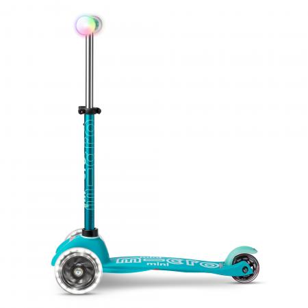 Hulajnoga Mini Micro Deluxe Magic Aqua LED świecące kółka i uchwyty