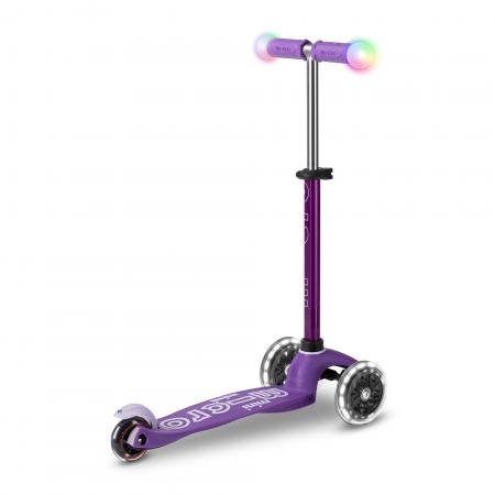 Hulajnoga Mini Micro Deluxe Magic Purple LED świecące kółka i uchwyty