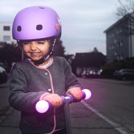 Hulajnoga Mini Micro Deluxe Magic Purple LED świecące kółka i uchwyty