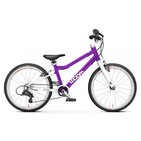 Lekki fioletowy rower WOOM 4 dla 5½-6 latka, wzrost 115 cm - Sklep AktywnySmyk Warszawa