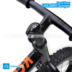 Czarny amortyzowany rowerek biegowy LIKEaBIKE Jumper