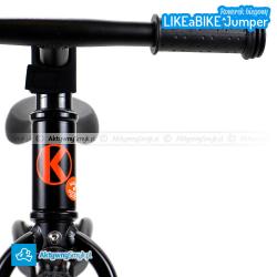 Czarny amortyzowany rowerek biegowy LIKEaBIKE Jumper