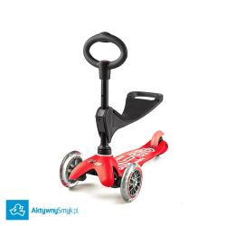 Czerwona Mini Micro 3in1 Deluxe - jeździk i hulajnoga Mini Micro Deluxe