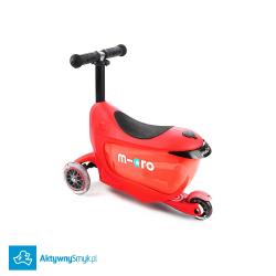Micro Mini2Go Plus Deluxe Red - jeździk i hulajnoga