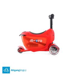 Micro Mini2Go Plus Deluxe Red - jeździk i hulajnoga
