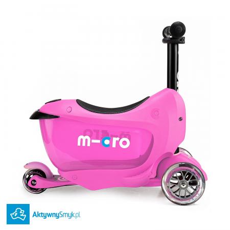 Różowy jeździk Micro Mini2Go Plus Deluxe Pink