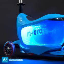 Micro Mini2Go Plus Deluxe Niebieski - jeździk i hulajnoga