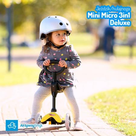 Mini Micro 3in1 Deluxe Pink - jeździk i hulajnoga Mini Micro Deluxe