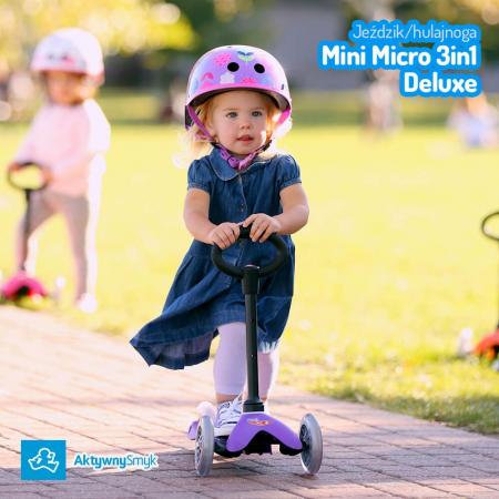 Mini Micro 3in1 Deluxe Pink - jeździk i hulajnoga Mini Micro Deluxe