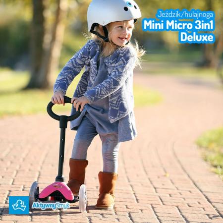 Mini Micro 3in1 Deluxe Aqua - jeździk i hulajnoga Mini Micro Deluxe