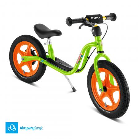 Zielony rowerek biegowy Puky LR 1L Br z hamulcem dla dwulatka (wzrost ponad 90 cm)