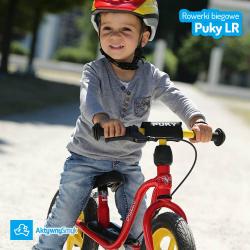 Niebieski rowerek biegowy Puky LR 1L dla ponad dwulatka (wzrost ponad 90 cm)