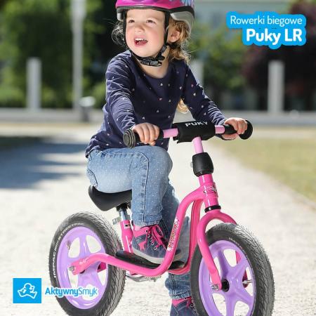 Zielony rowerek biegowy Puky LR 1L Br z hamulcem dla dwulatka (wzrost ponad 90 cm)
