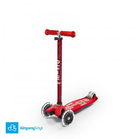 Hulajnoga Maxi Micro Deluxe Red LED