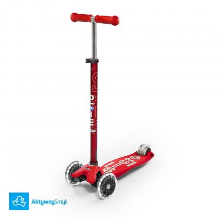 Hulajnoga Maxi Micro Deluxe Red LED