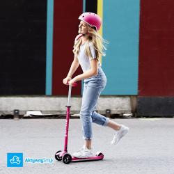 Różowa hulajnoga Maxi Micro Deluxe Shocking Pink