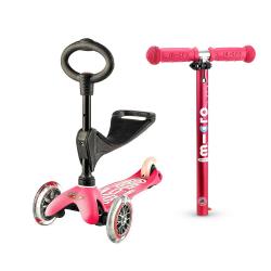 Różowa Mini Micro 3in1 Deluxe - jeździk i hulajnoga Mini Micro Deluxe Sklep AktywnySmyk Warszawa