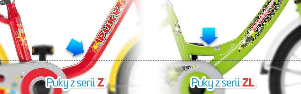 Różnice między rowerkami Puky z serii ZL i Z